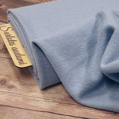 Tissu 100 % laine bleu clair 385 g/m²