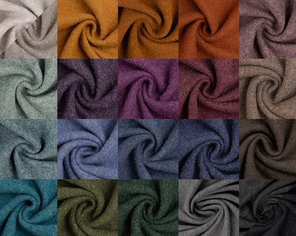 Tissu 100 % laine, chiné menthe 385 g/m²