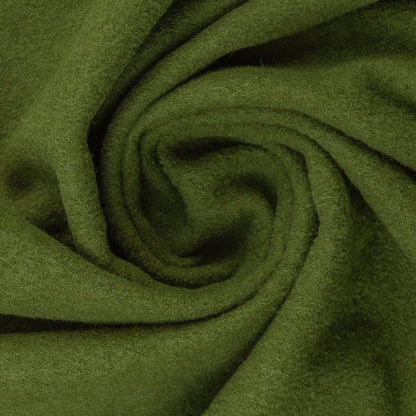 Tissu 100 % laine, vert chaud 385 g/m²