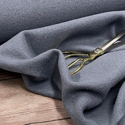 100 % tissu en laine gris-bleu 385 g/m²