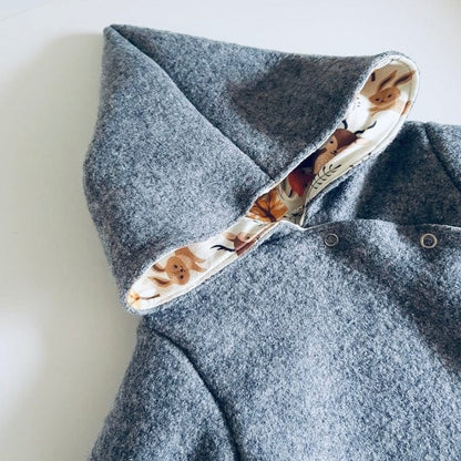 100 % tissu en laine bleu-gris 385 g/m²