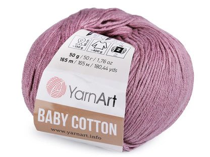 Yarn Art Baby Cotton yarn, lilac 165m 50g #419