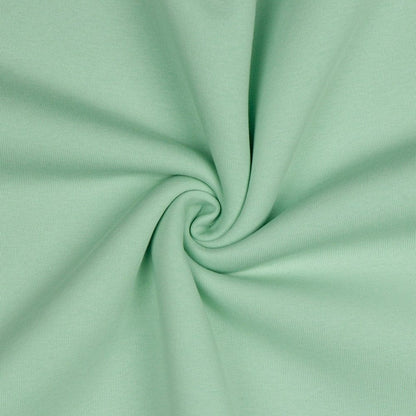 Tricot molletonné en coton, vert clair 285 g/m²
