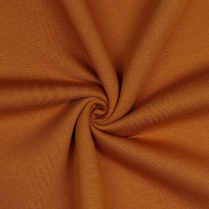 Maille coton molletonnée, ton rouille, 285 g/m²