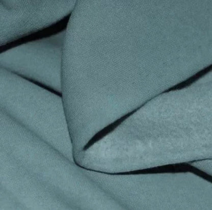 Maille molletonnée en coton - menthe foncée 285 g/m²