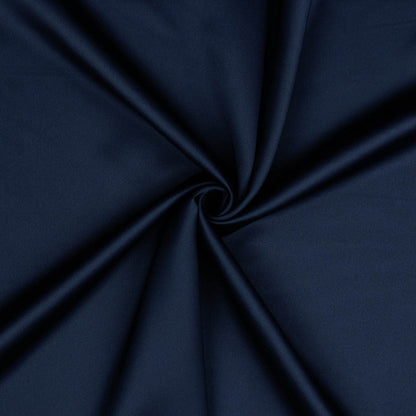 Tissu en soie artificielle-bleu foncé 140 g/m²