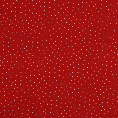 Muslin dots on a red background 125 g/m²