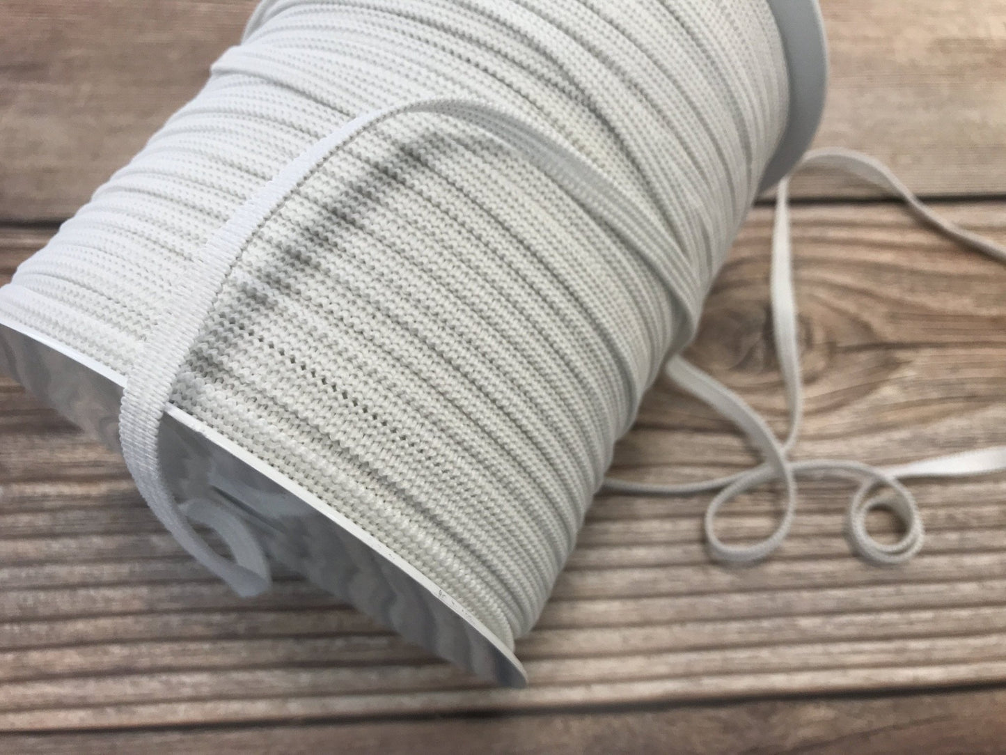 Élastique plat 4 mm blanc