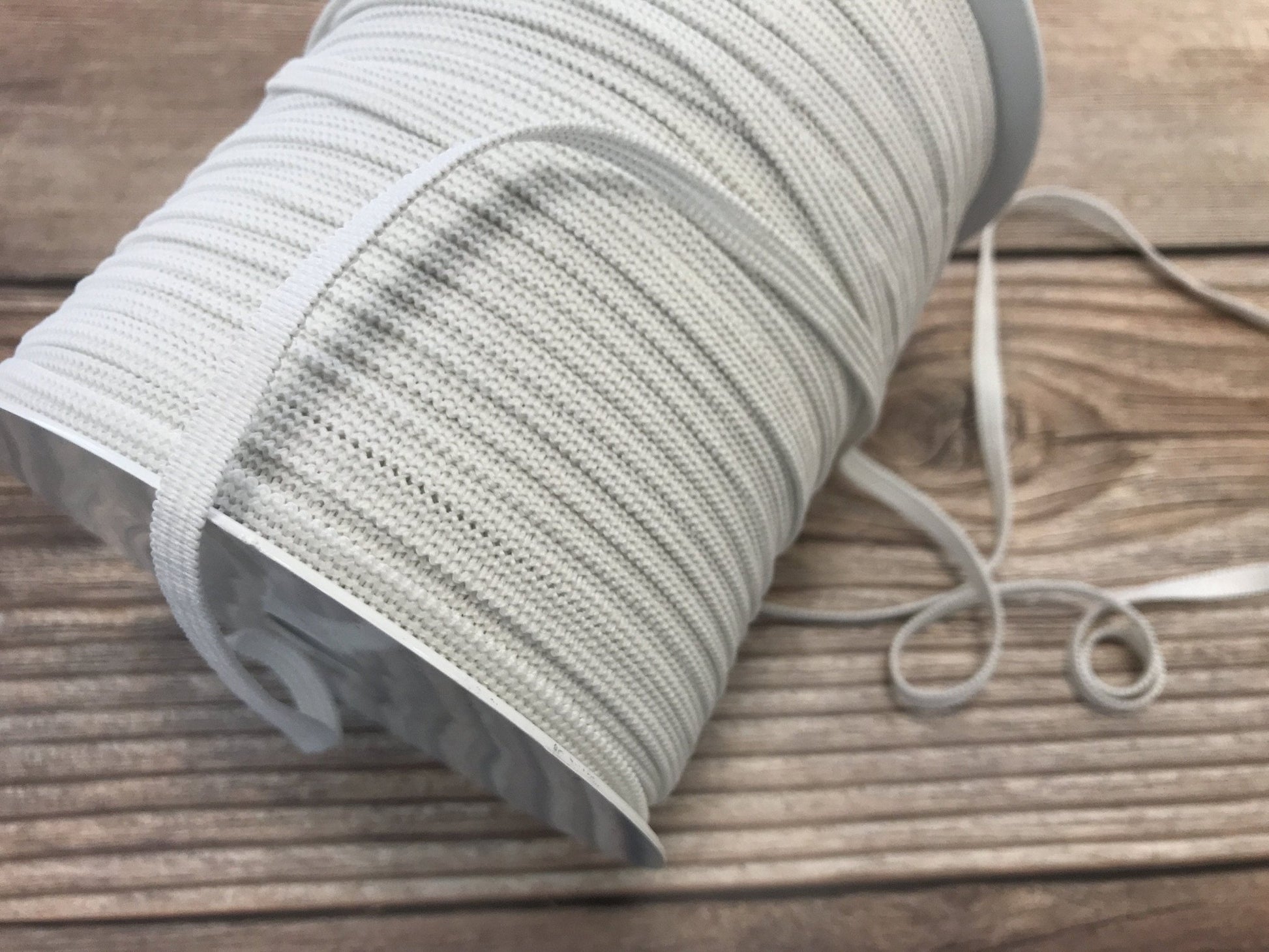 Élastique plat 4 mm blanc