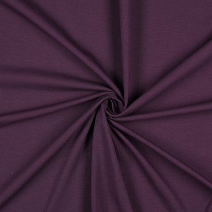 Thin cotton jersey-aubergine 215 g/m²