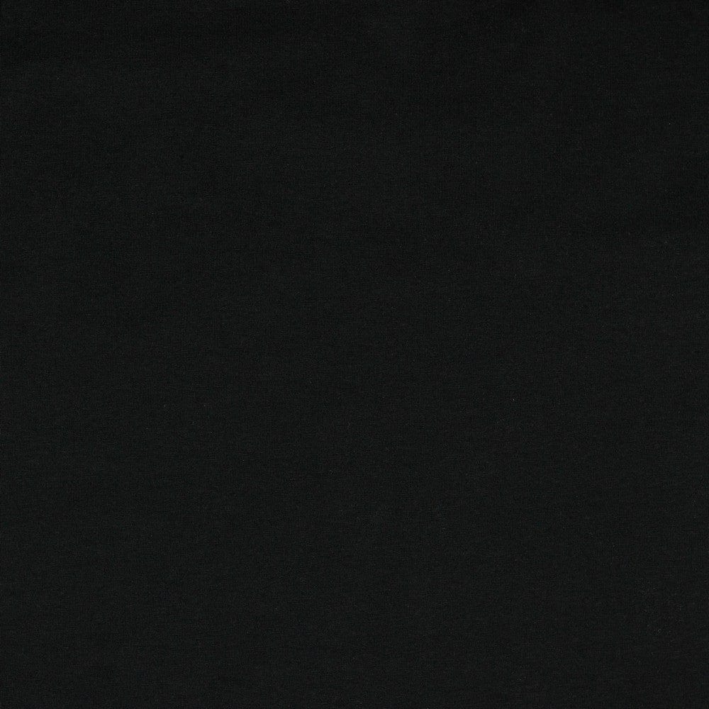 Jersey fin en coton noir 215 g/m²