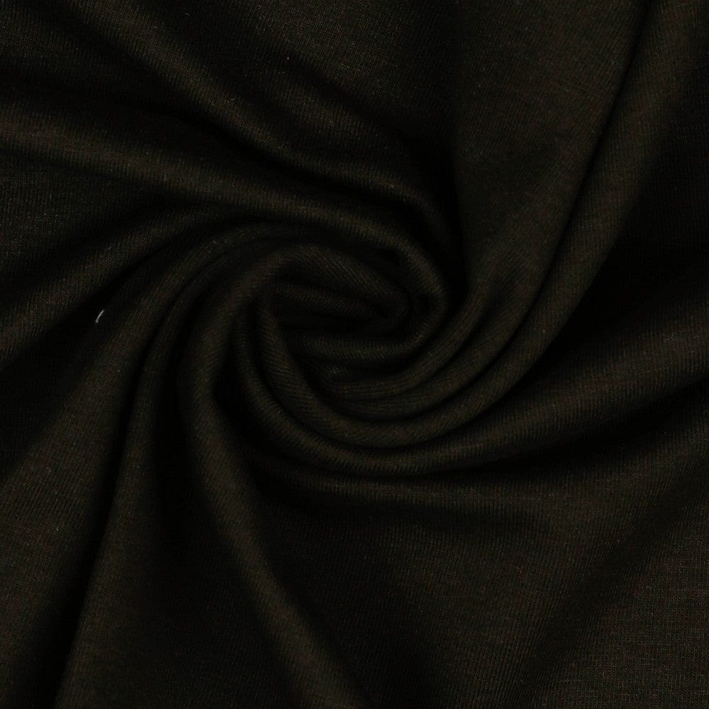 Jersey de coton fin brun chocolat 215 g/m²