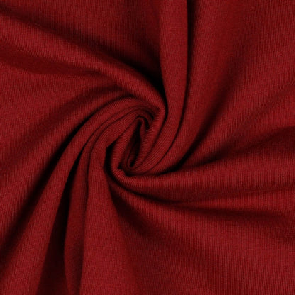 Maille de coton fine - rouge foncé 215 g/m²