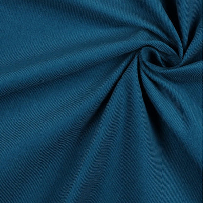 Velours de coton fin bleu pétrole 145 g/m²