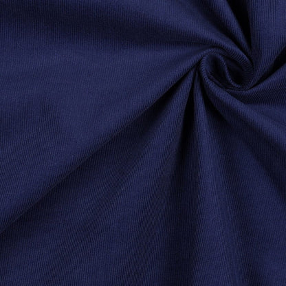 Fine cotton velvet - dark blue 145 g/m²