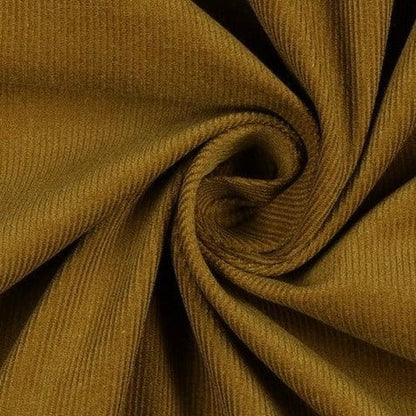 Feiner Baumwollcord, grünlich-braun, 145 g/m²