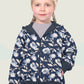 Softshell audums-ziedi uz tumši zila fona 305 g/m²