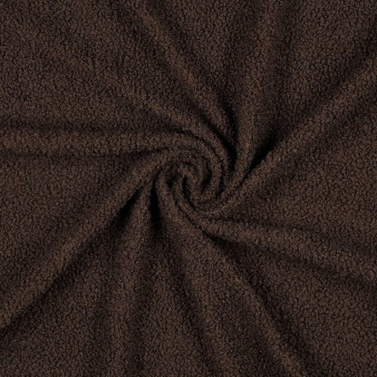 Tissu teddy marron chocolat 270 g/m²