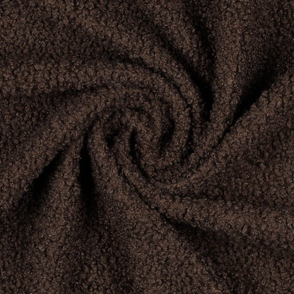 Tissu Teddy brun chocolat 270 g/m²