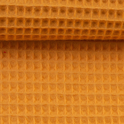 Waffle fabric, honey yellow 230 g/m²