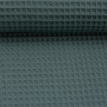 Véritable tissu gaufré vert gris foncé 230 g/m²